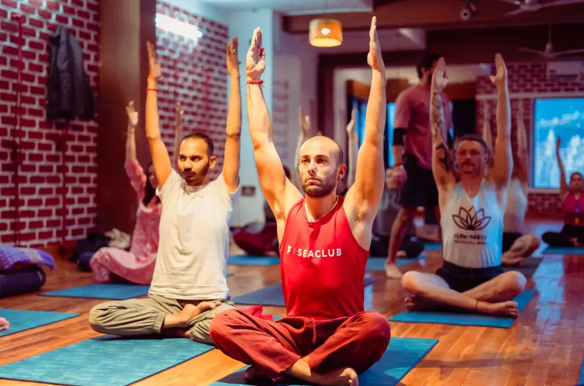Small groups at Samadhi Yoga Ashram