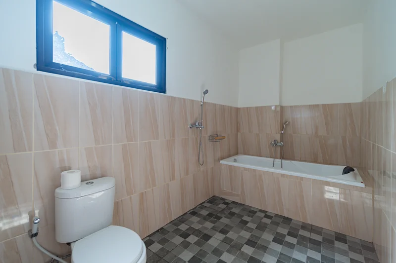 Ensuite bathroom at Samadhi Yoga Ashram, Bali