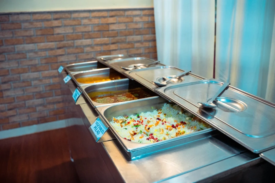 Sattvic vegetarian meal at Samadhi Yoga Ashram, Bali - view 1