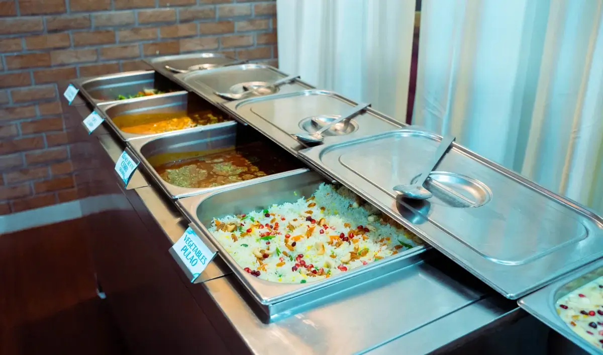 Sattvic meals served at Samadhi Yoga Ashram