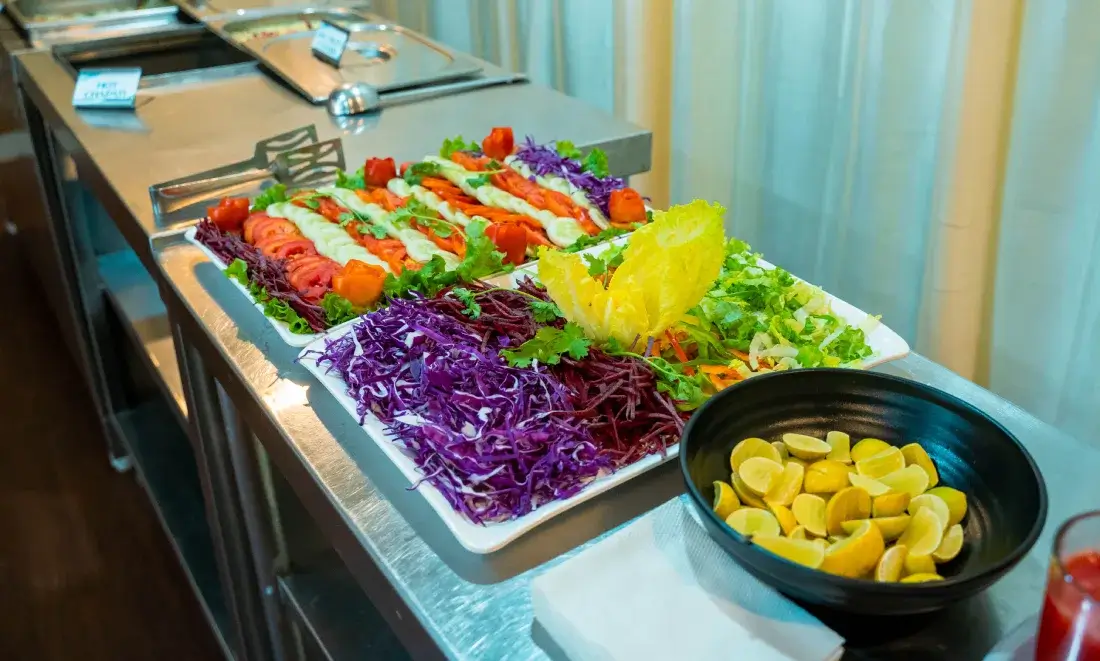 Sattvic meals served at Samadhi Yoga Ashram
