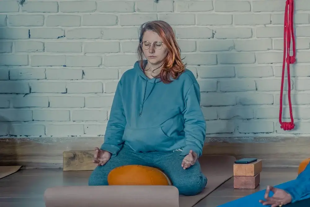 Prenatal yoga manual and props at Samadhi Yoga Ashram