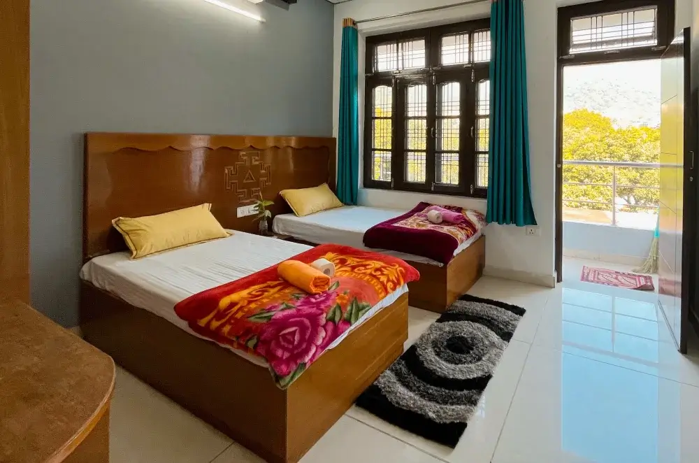 Comfortable rooms at Samadhi Yoga Ashram, Rishikesh