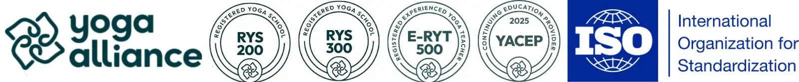 Yoga Alliance Certified School - RYS 200, RYS 300, E-RYT 500, YACEP, ISO