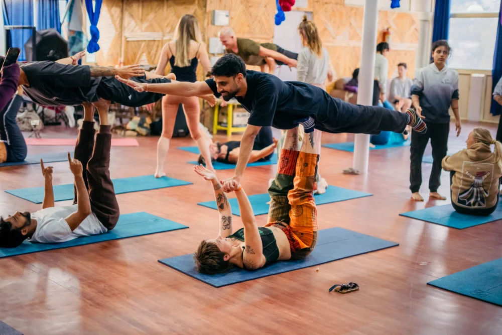 Yoga halls and meditation space at Samadhi Yoga Ashram